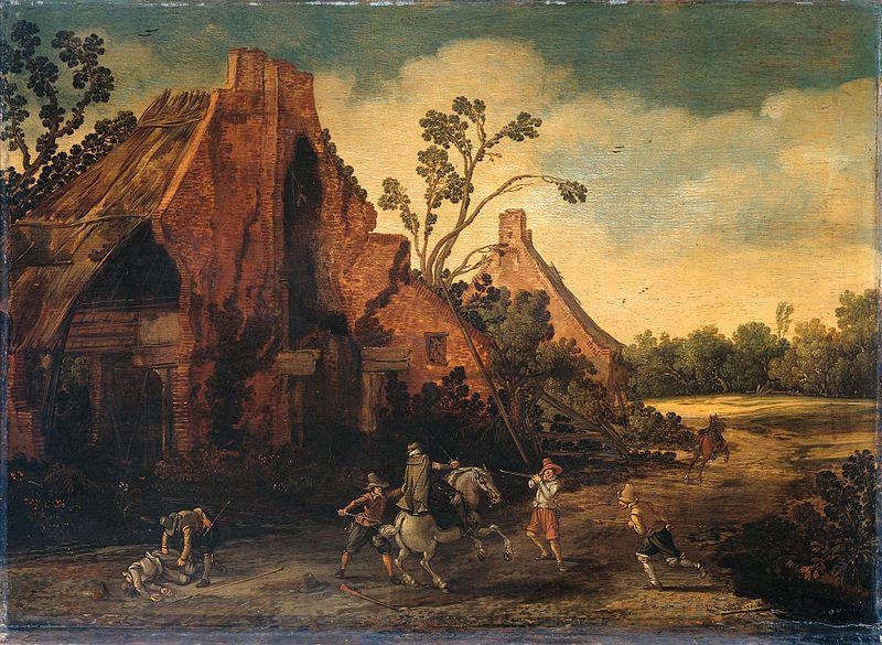 Esaias Van de Velde The robbery. Germany oil painting art